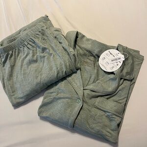 Little Sleepies Woman’s Heather Sage Long Sleeve Pajama Set